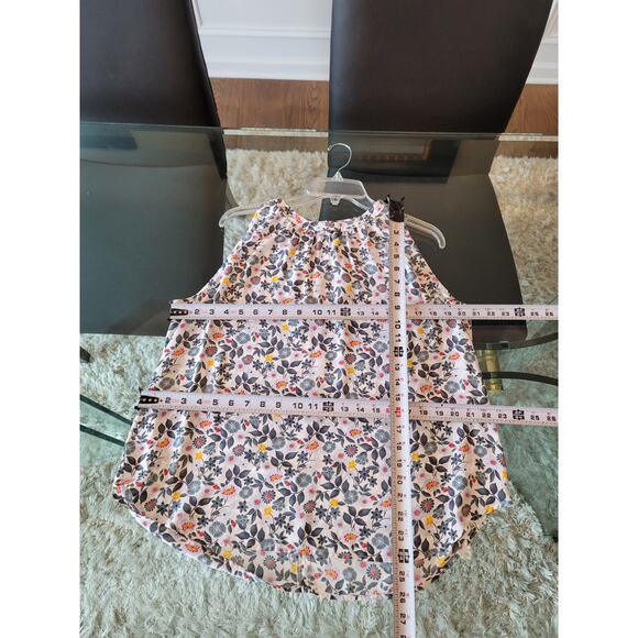 Loft Shirt Blouse Women's Size Medium Multicolor 100% Polyester Sleeveless - Picture 9 of 9
